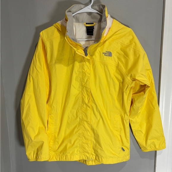 The North Face Hyvent Lemon Hoodie Windbreaker Rain Jacket Girls Kids XL/18 - Picture 1 of 16